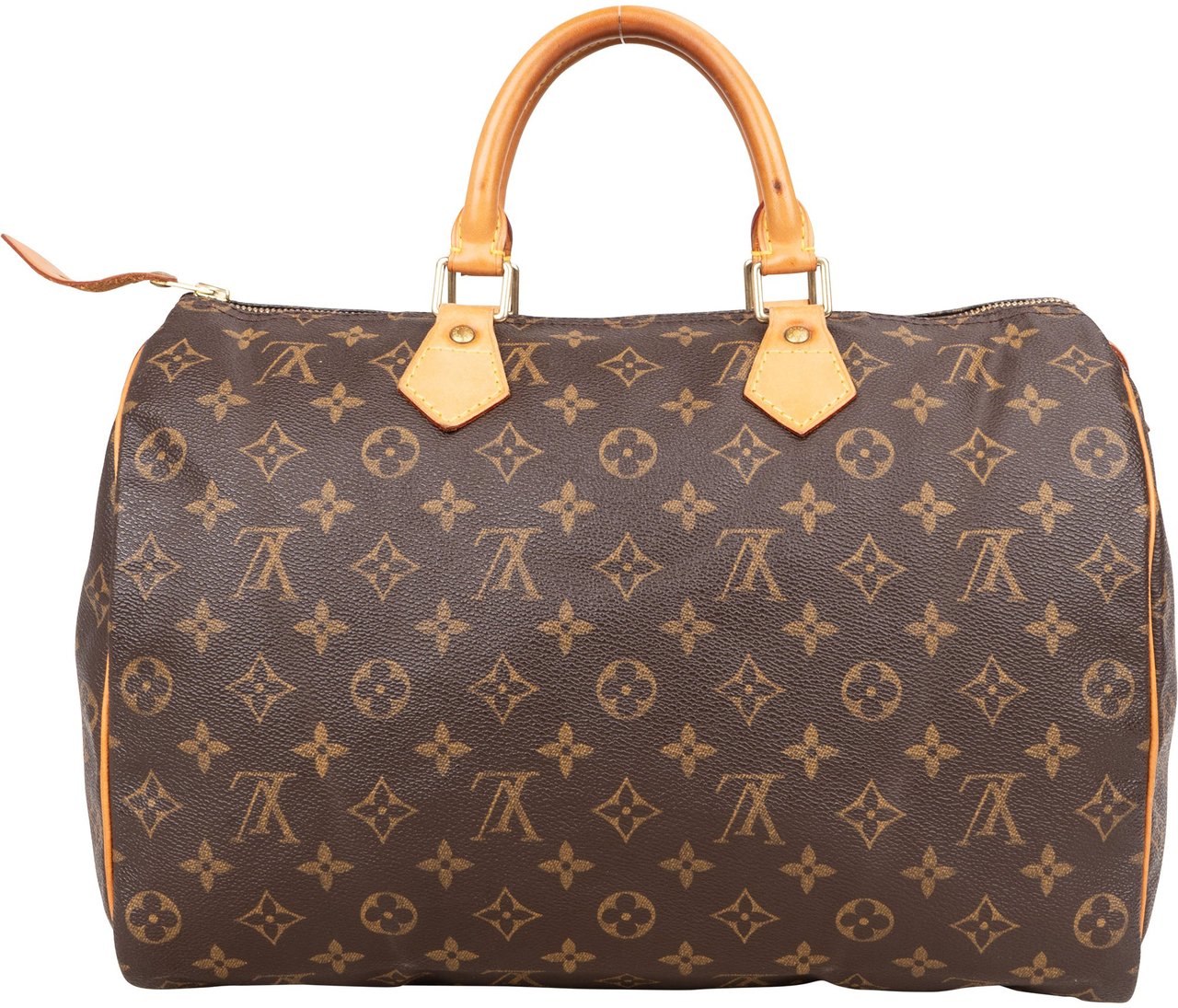 Louis Vuitton Louis Vuitton Canvas Monogram Speedy 35 Handbag Bruin
