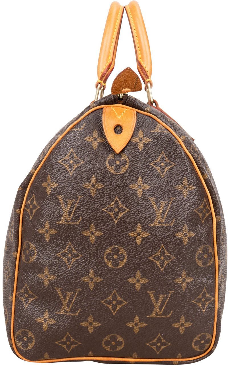 Louis Vuitton Louis Vuitton Canvas Monogram Speedy 35 Handbag Bruin