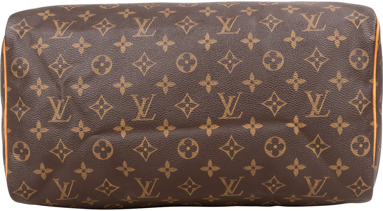 Louis Vuitton Louis Vuitton Canvas Monogram Speedy 35 Handbag Bruin