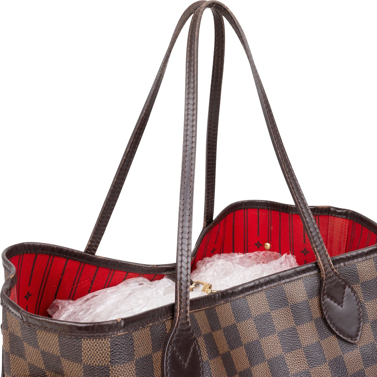 Louis Vuitton Louis Vuitton Damier Ebene Monogram Neverfull MM Shopper Handbag Bruin