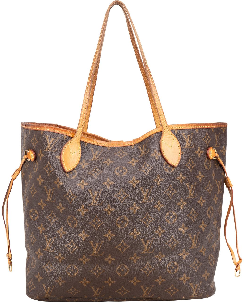 Louis Vuitton Louis Vuitton Canvas Monogram Neverfull MM Shopper Handbag Bruin
