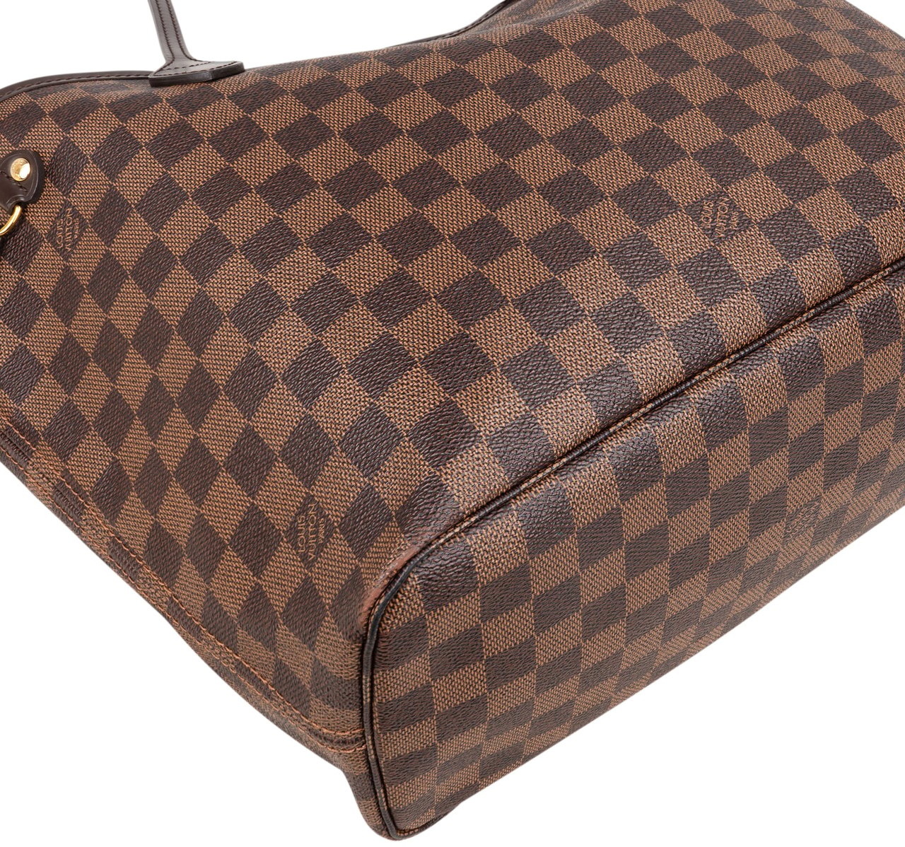 Louis Vuitton Damier Ebene Monogram Neverfull MM Shopper Handbag Bruin