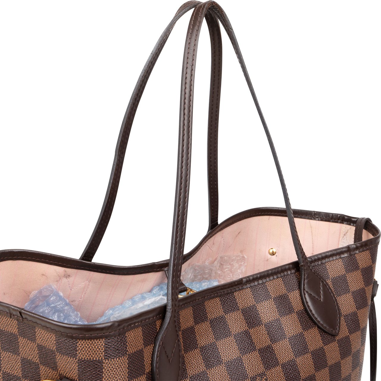 Louis Vuitton Damier Ebene Monogram Neverfull MM Shopper Handbag Bruin