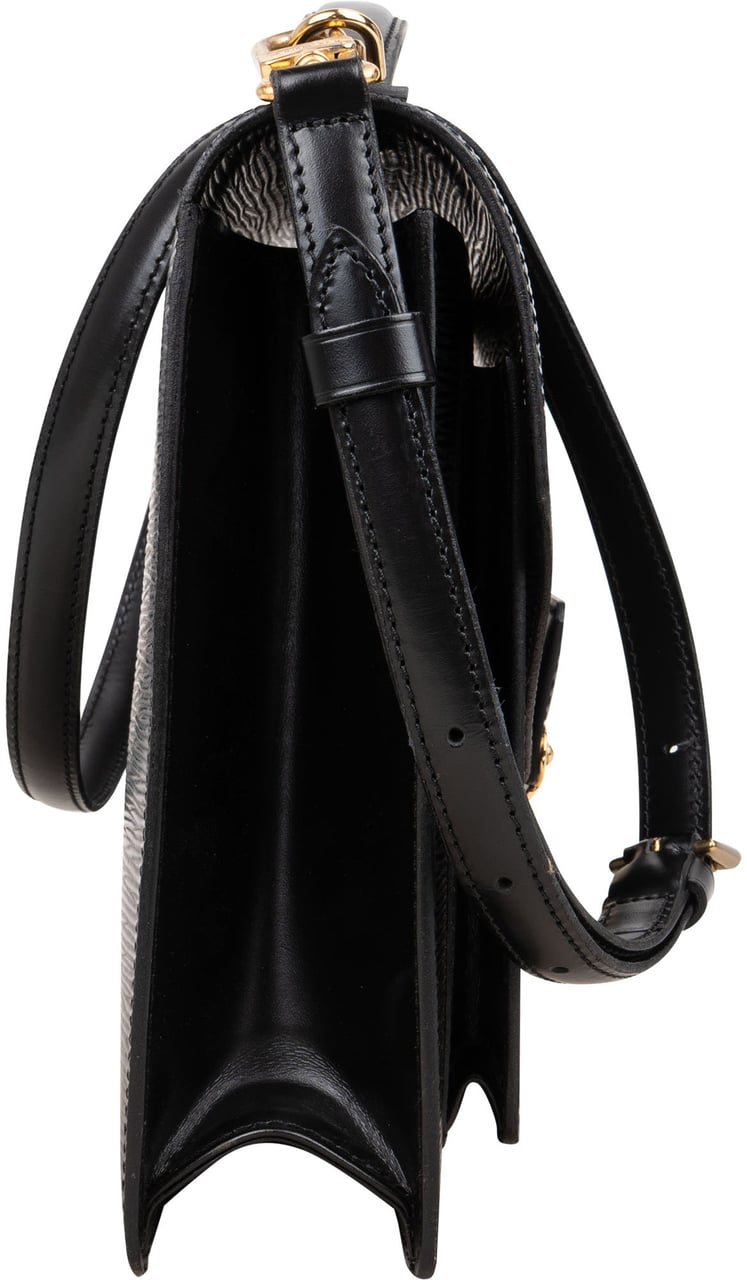 Louis Vuitton Louis Vuitton Noir Epi Leather Monceau Handbag Zwart