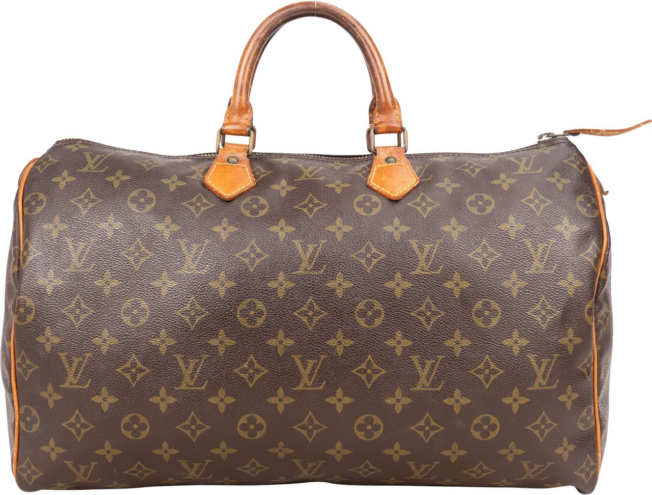 Louis Vuitton Louis Vuitton Canvas Monogram Speedy 40 Handbag Bruin