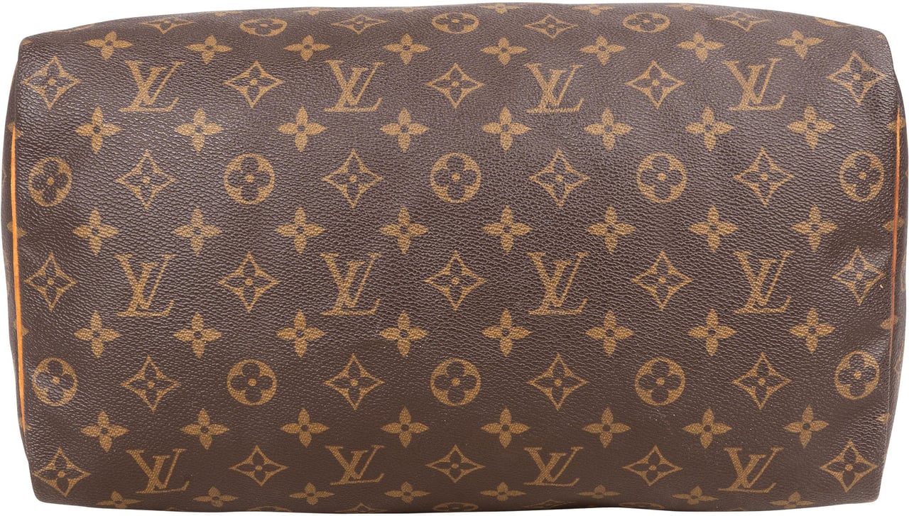 Louis Vuitton Louis Vuitton Canvas Monogram Speedy 35 Handbag Bruin