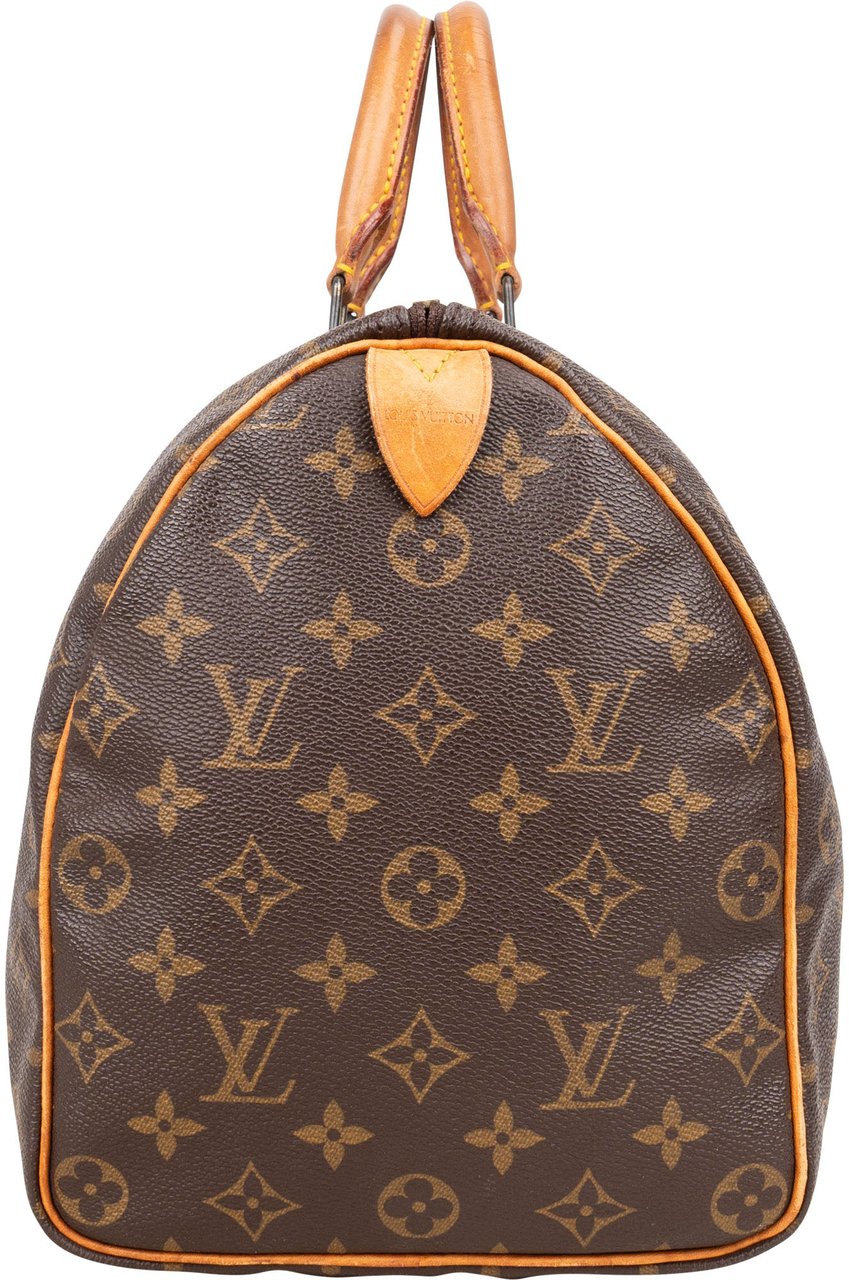 Louis Vuitton Louis Vuitton Canvas Monogram Speedy 35 Handbag Bruin