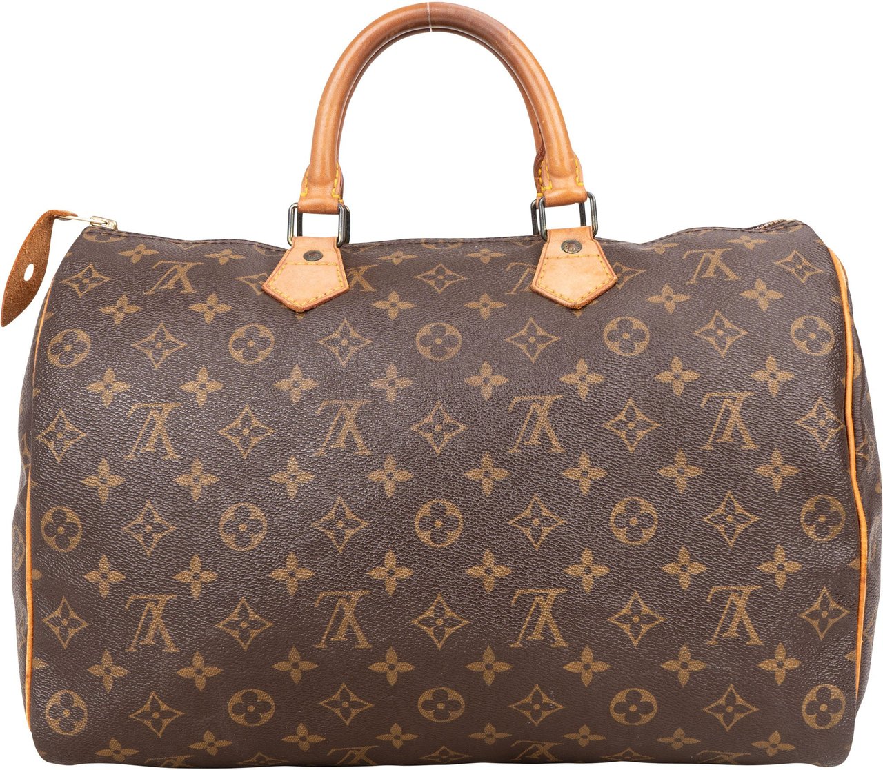 Louis Vuitton Louis Vuitton Canvas Monogram Speedy 35 Handbag Bruin