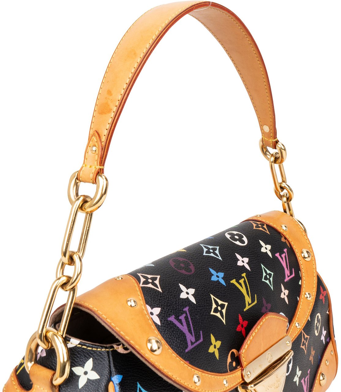 Louis Vuitton Murakami Multicolor Beverly MM Shoulder Bag Zwart