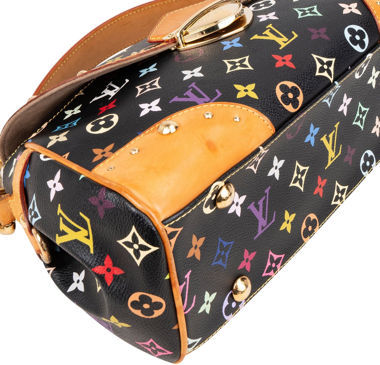 Louis Vuitton Murakami Multicolor Beverly MM Shoulder Bag Zwart