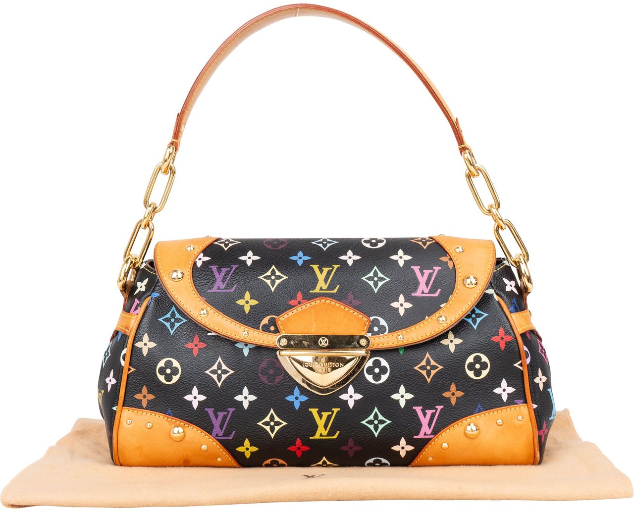 Louis Vuitton Murakami Multicolor Beverly MM Shoulder Bag Zwart