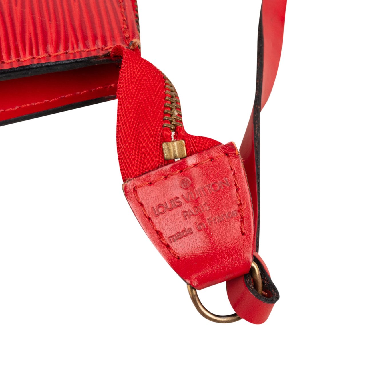 Louis Vuitton Louis Vuitton Rouge Epi Leather Pochette Accessoire Handbag Rood