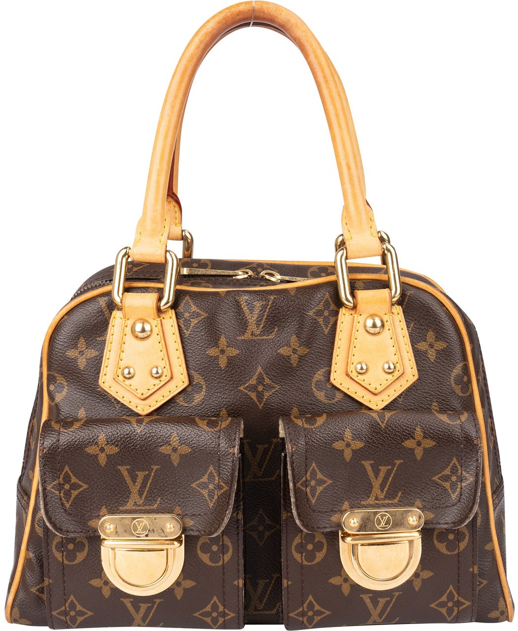 Louis Vuitton Louis Vuitton Canvas Monogram Manhattan PM Handbag Bruin