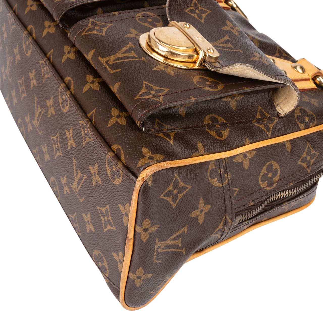 Louis Vuitton Louis Vuitton Canvas Monogram Manhattan PM Handbag Bruin