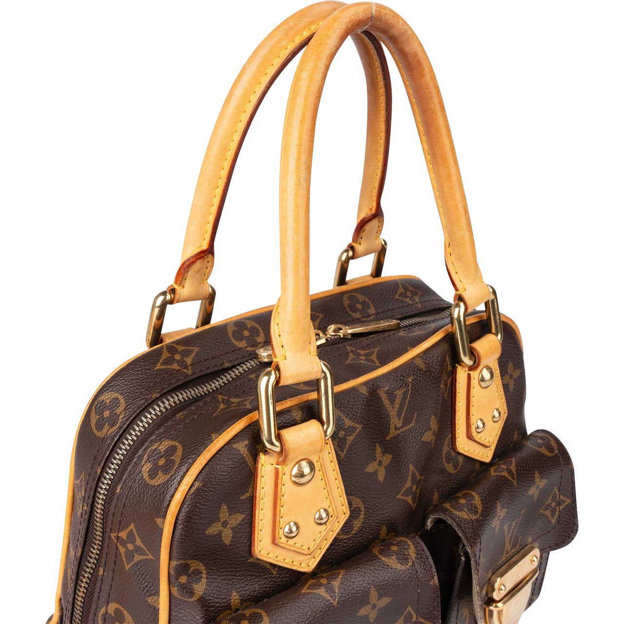 Louis Vuitton Louis Vuitton Canvas Monogram Manhattan PM Handbag Bruin