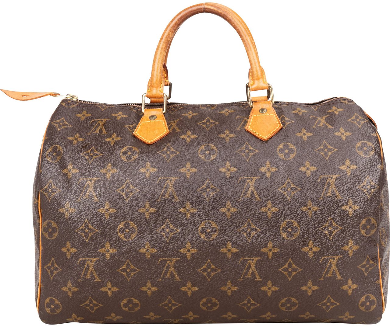 Louis Vuitton Louis Vuitton Canvas Monogram Speedy 35 Handbag Bruin
