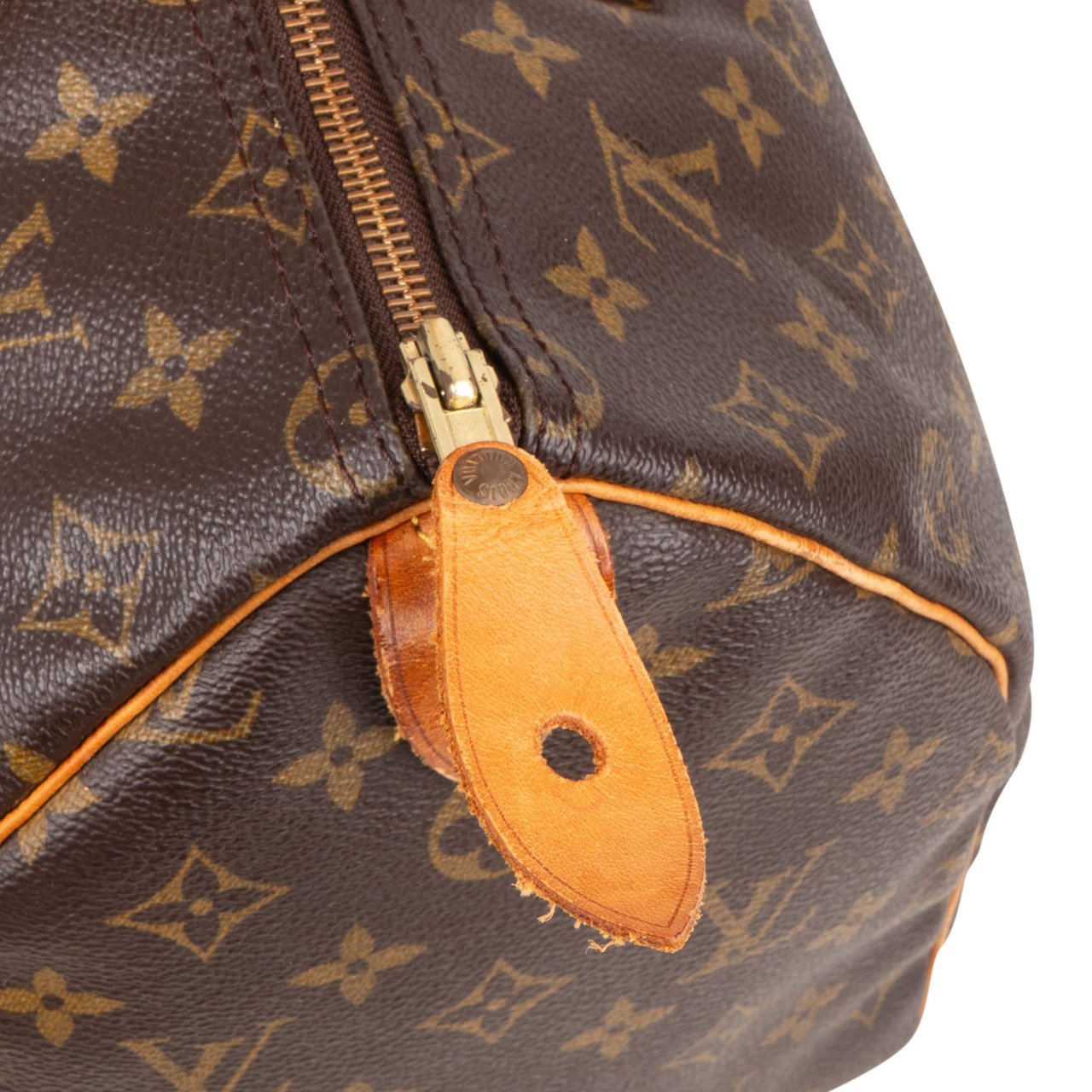 Louis Vuitton Louis Vuitton Canvas Monogram Speedy 35 Handbag Bruin