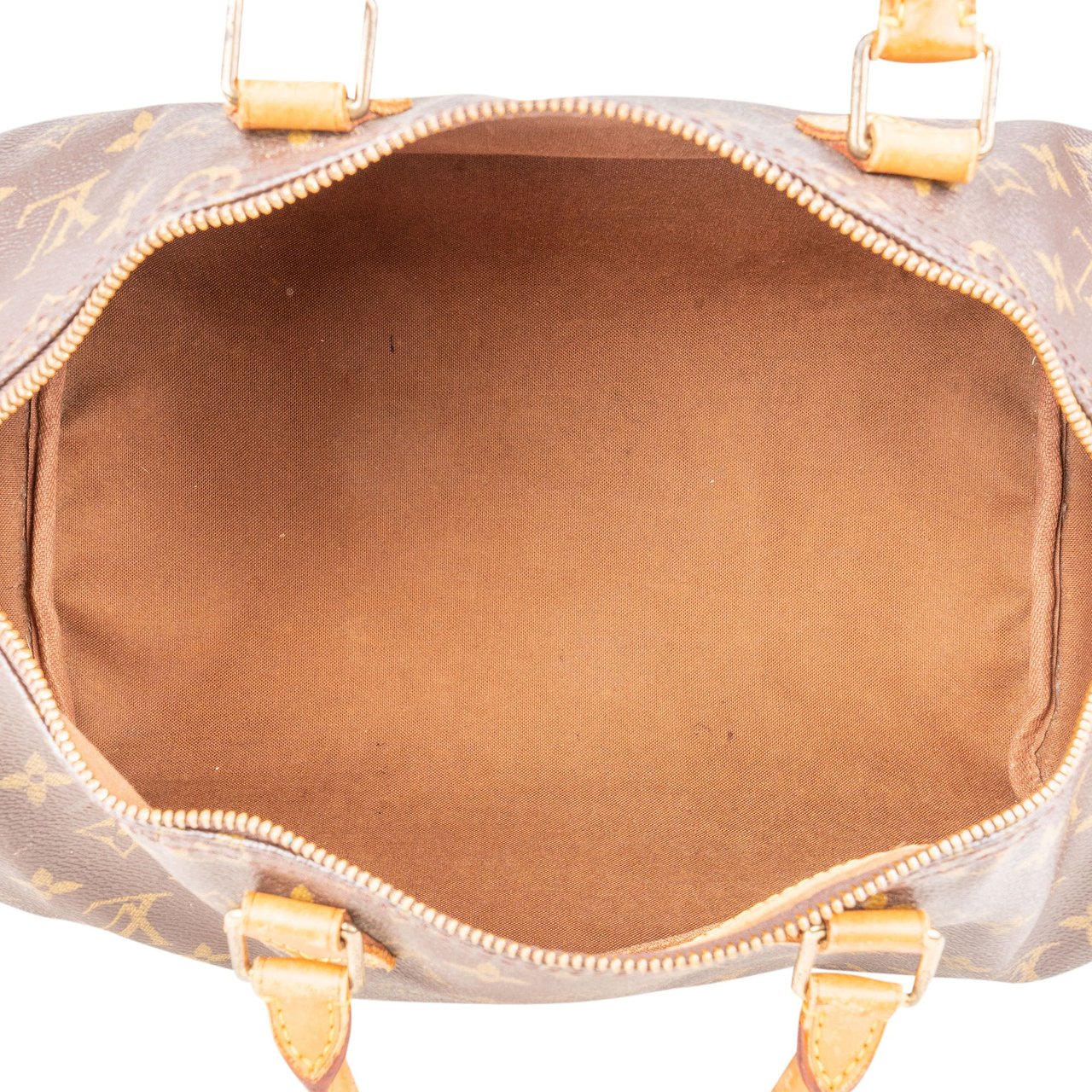 Louis Vuitton Louis Vuitton Canvas Monogram Speedy 35 Handbag Bruin