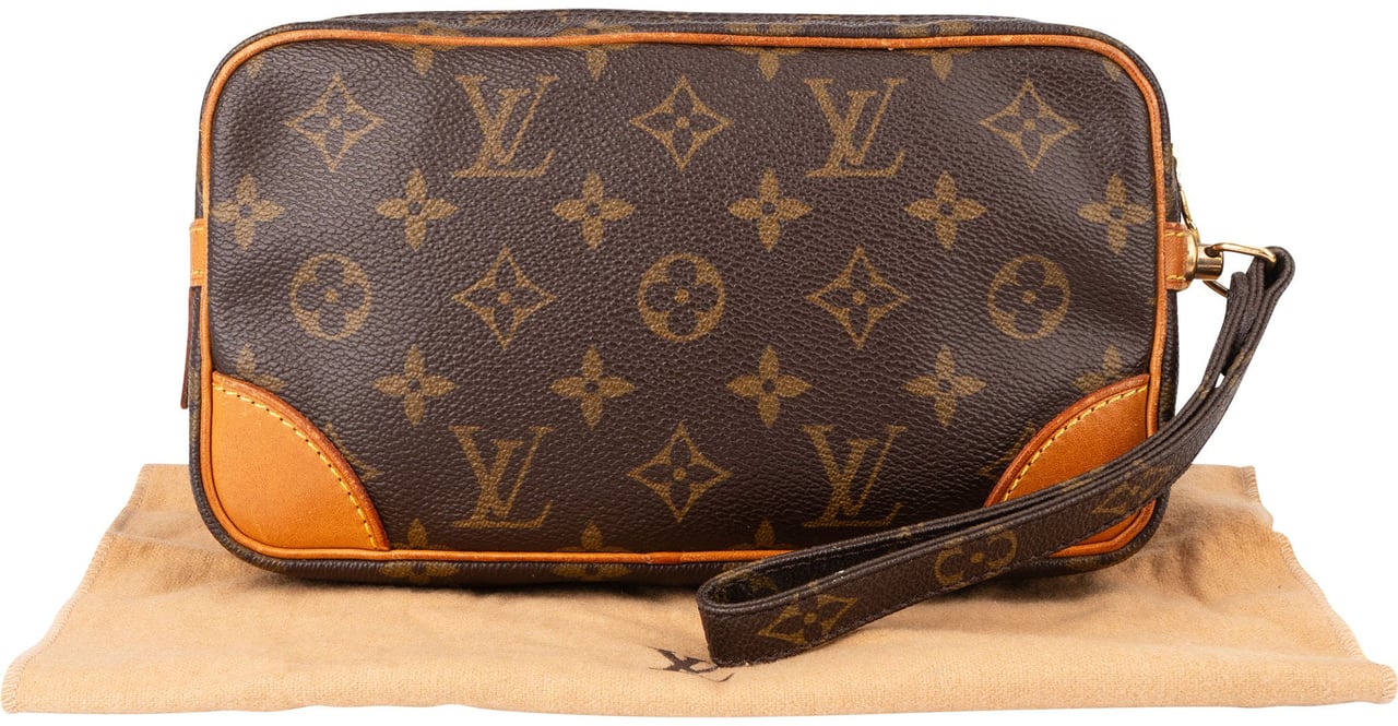 Louis Vuitton Louis Vuitton Canvas Monogram Marly Clutch Bruin