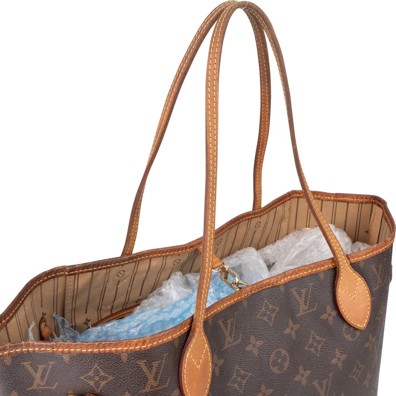 Louis Vuitton Louis Vuitton Canvas Monogram Neverfull MM Shopper Handbag Bruin