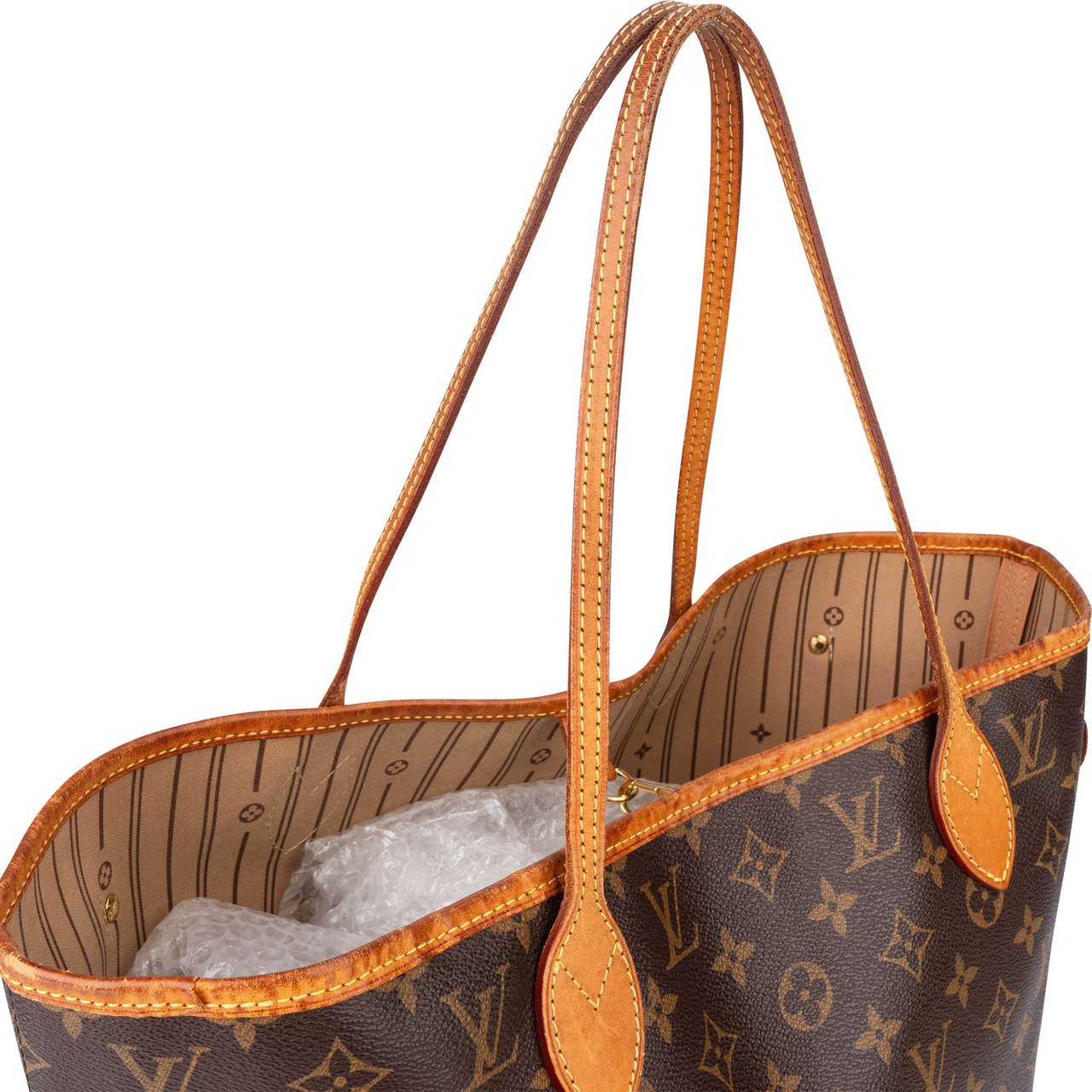 Louis Vuitton Louis Vuitton Canvas Monogram Neverfull MM Shopper Handbag Bruin
