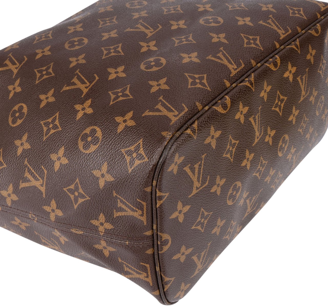 Louis Vuitton Louis Vuitton Canvas Monogram Neverfull MM Shopper Handbag Bruin