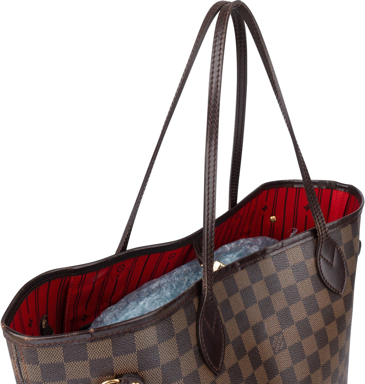 Louis Vuitton Louis Vuitton Damier Ebene Monogram Neverfull MM Shopper Handbag Bruin