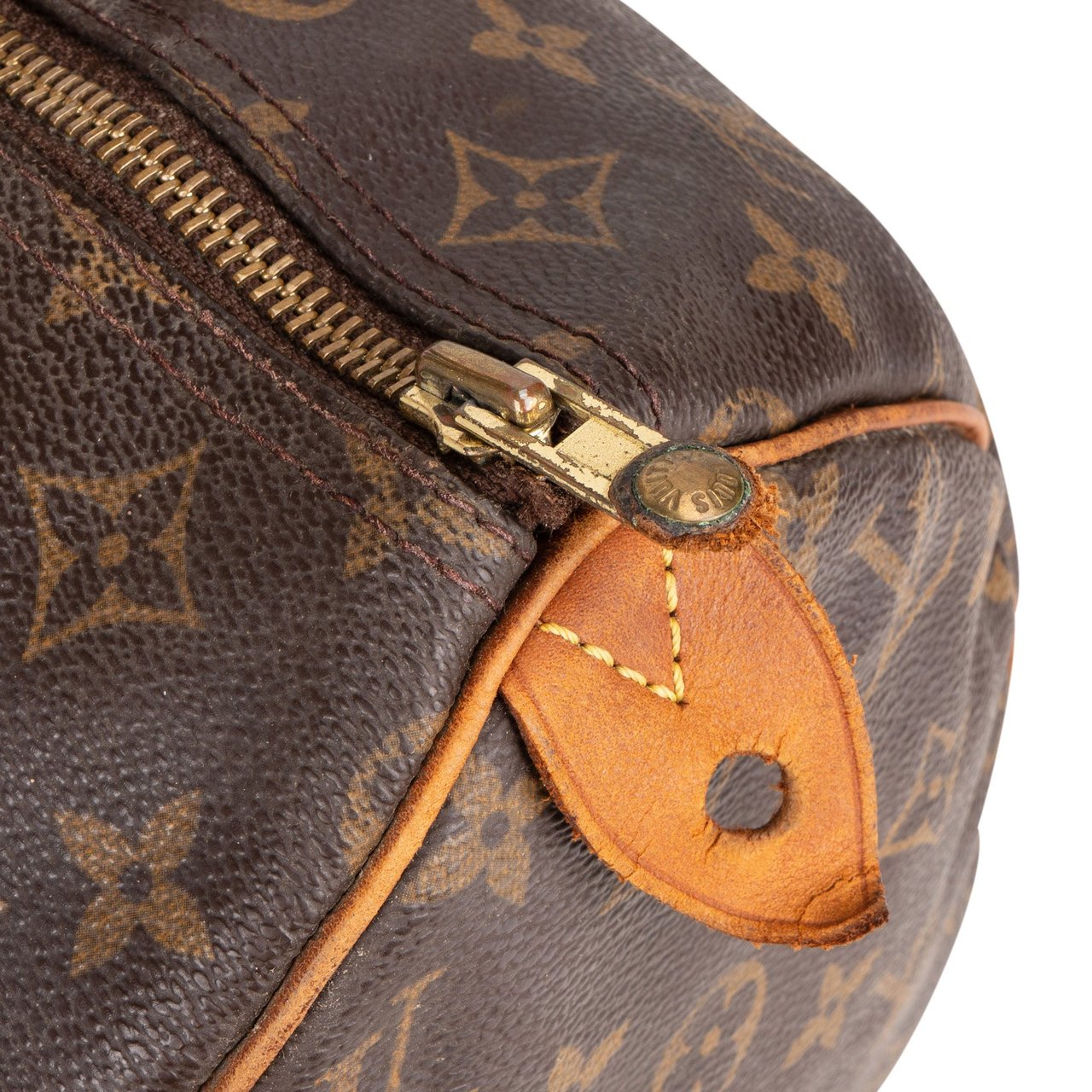 Louis Vuitton Louis Vuitton Canvas Monogram Speedy 30 Handbag Bruin