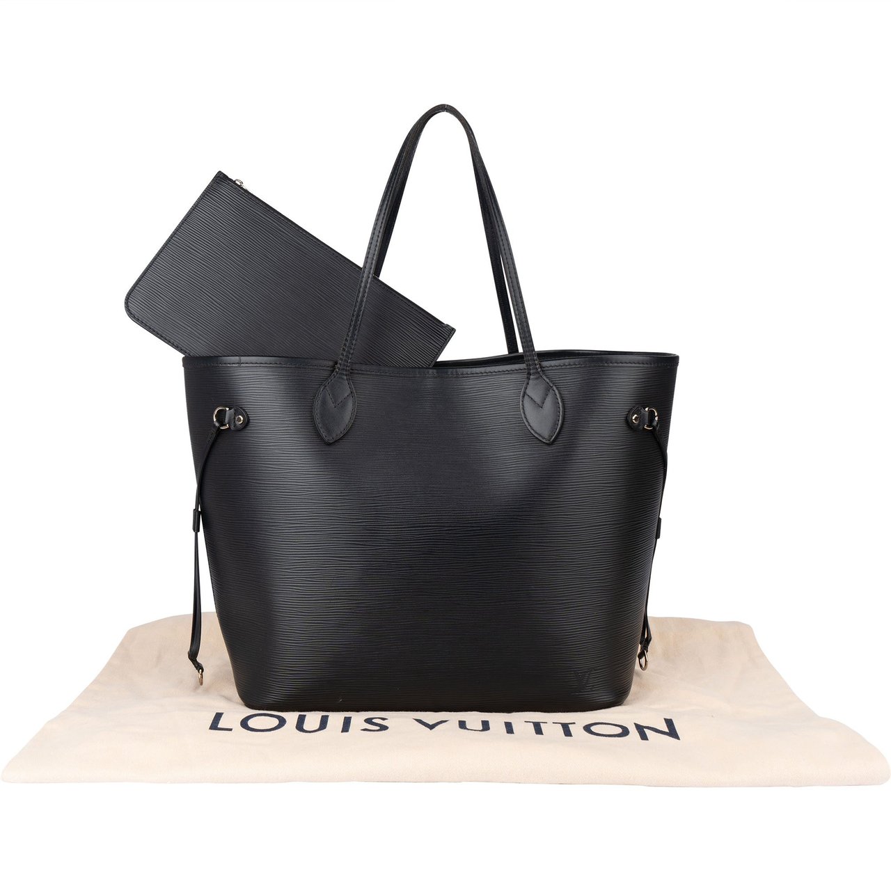 Louis Vuitton Louis Vuitton Epi Leather Neverfull MM Shopper Handbag Zwart