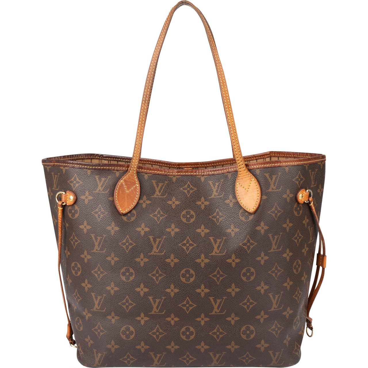 Louis Vuitton Louis Vuitton Canvas Monogram Neverfull MM Shopper Handbag Bruin