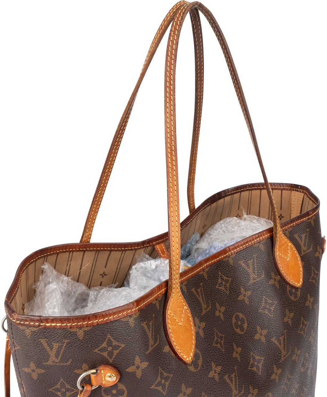 Louis Vuitton Louis Vuitton Canvas Monogram Neverfull MM Shopper Handbag Bruin