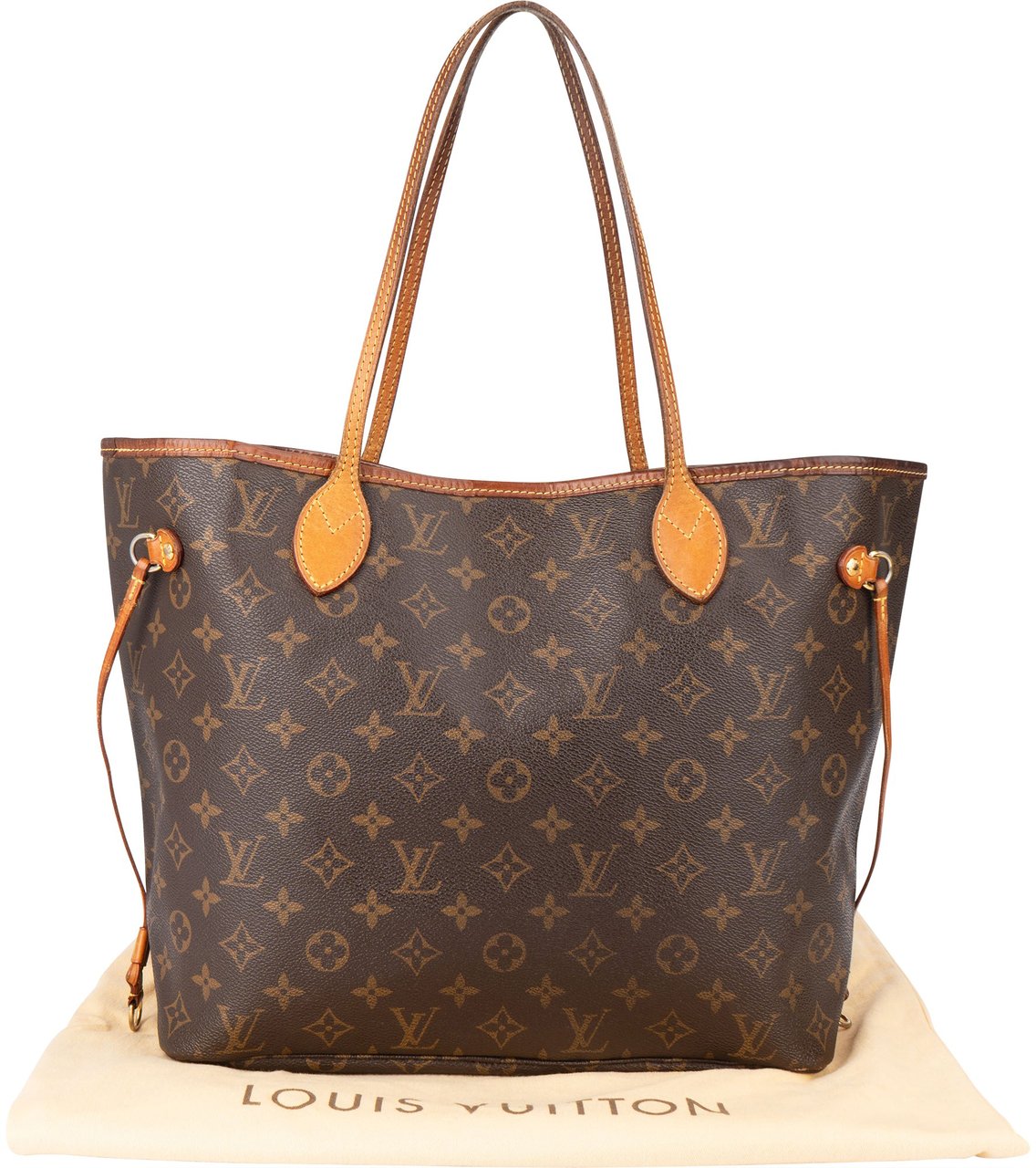 Louis Vuitton Louis Vuitton Canvas Monogram Neverfull MM Shopper Handbag Bruin