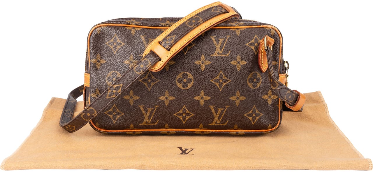 Louis Vuitton Louis Vuitton Canvas Monogram Marly Crossbody Bag Bruin