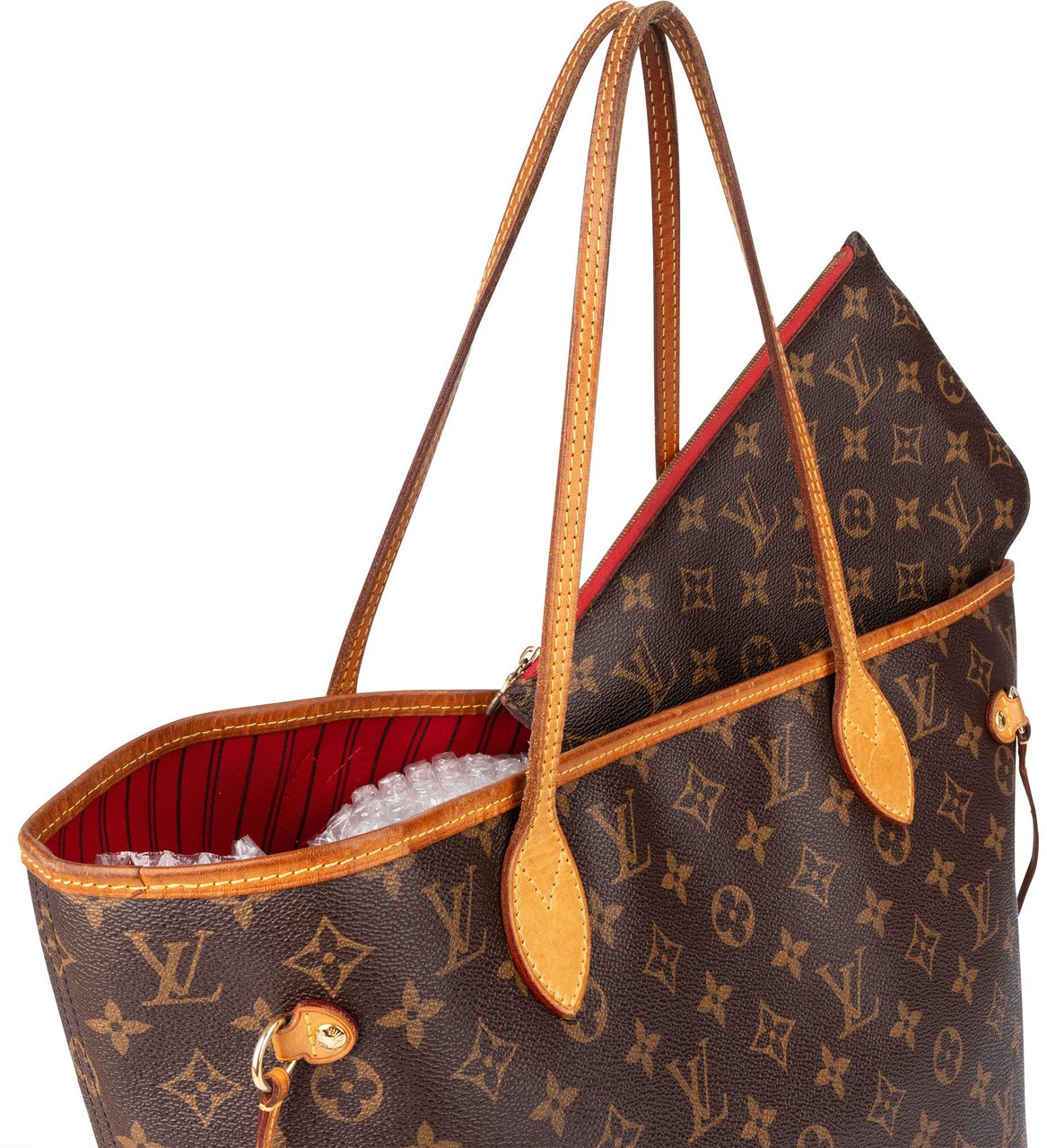 Louis Vuitton Louis Vuitton Canvas Monogram Neverfull MM Shopper Handbag Bruin
