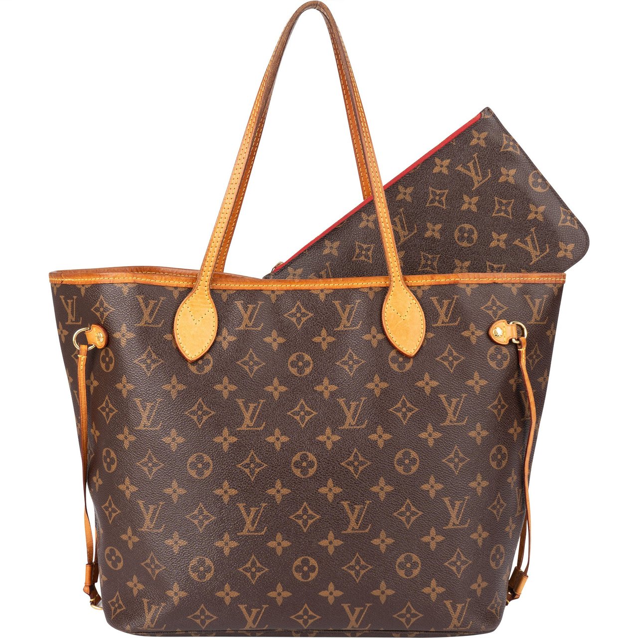 Louis Vuitton Louis Vuitton Canvas Monogram Neverfull MM Shopper Handbag Bruin