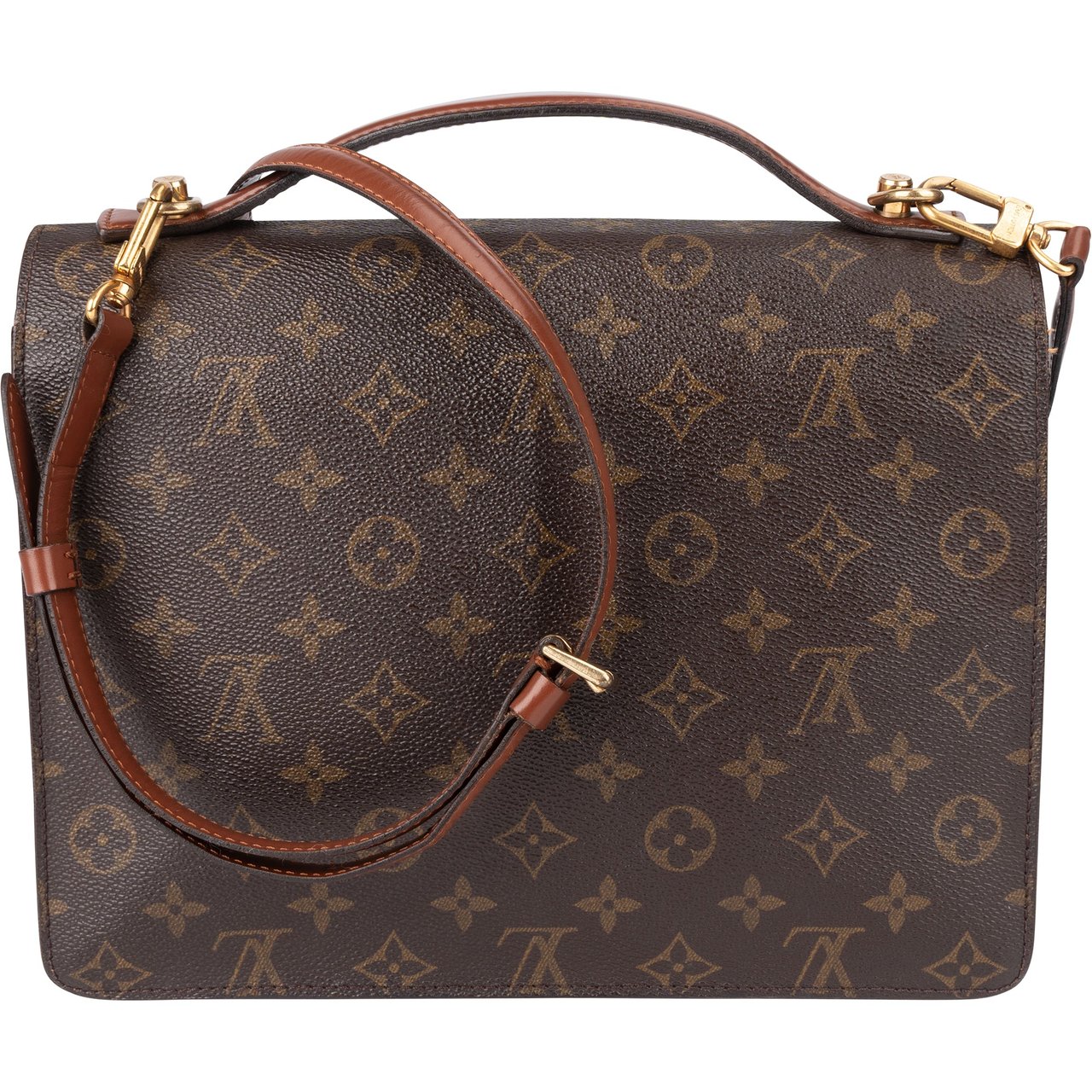Louis Vuitton Louis Vuitton Canvas Monogram Monceau Handbag Bruin
