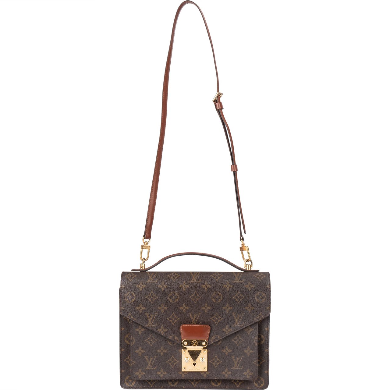 Louis Vuitton Louis Vuitton Canvas Monogram Monceau Handbag Bruin