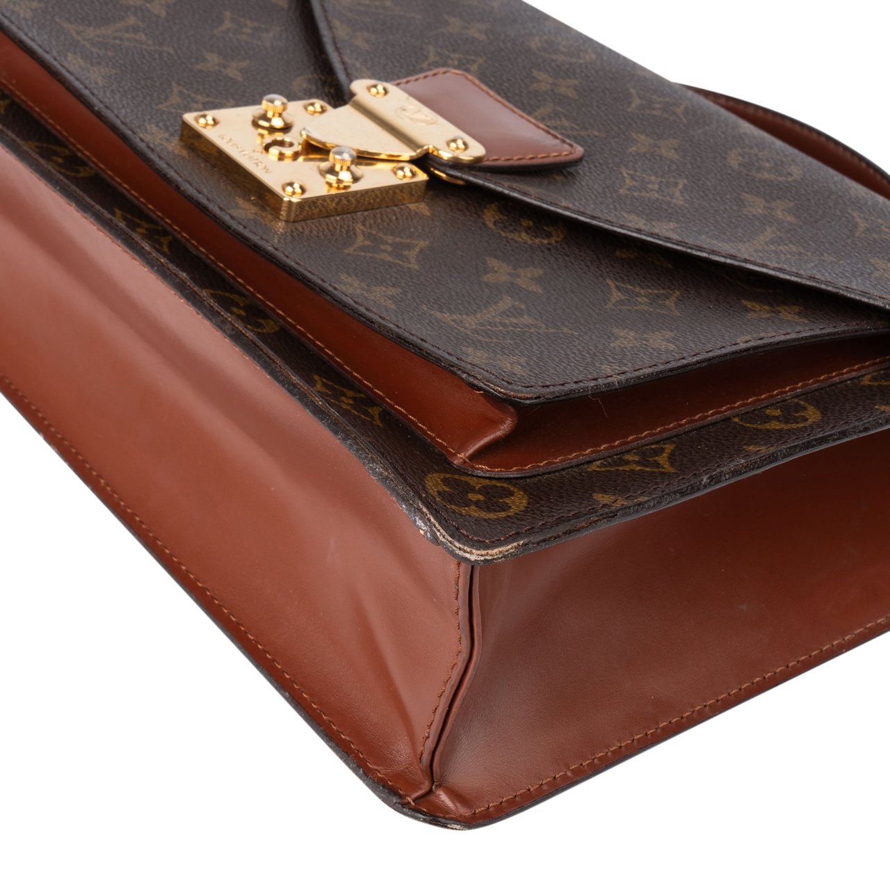 Louis Vuitton Louis Vuitton Canvas Monogram Monceau Handbag Bruin