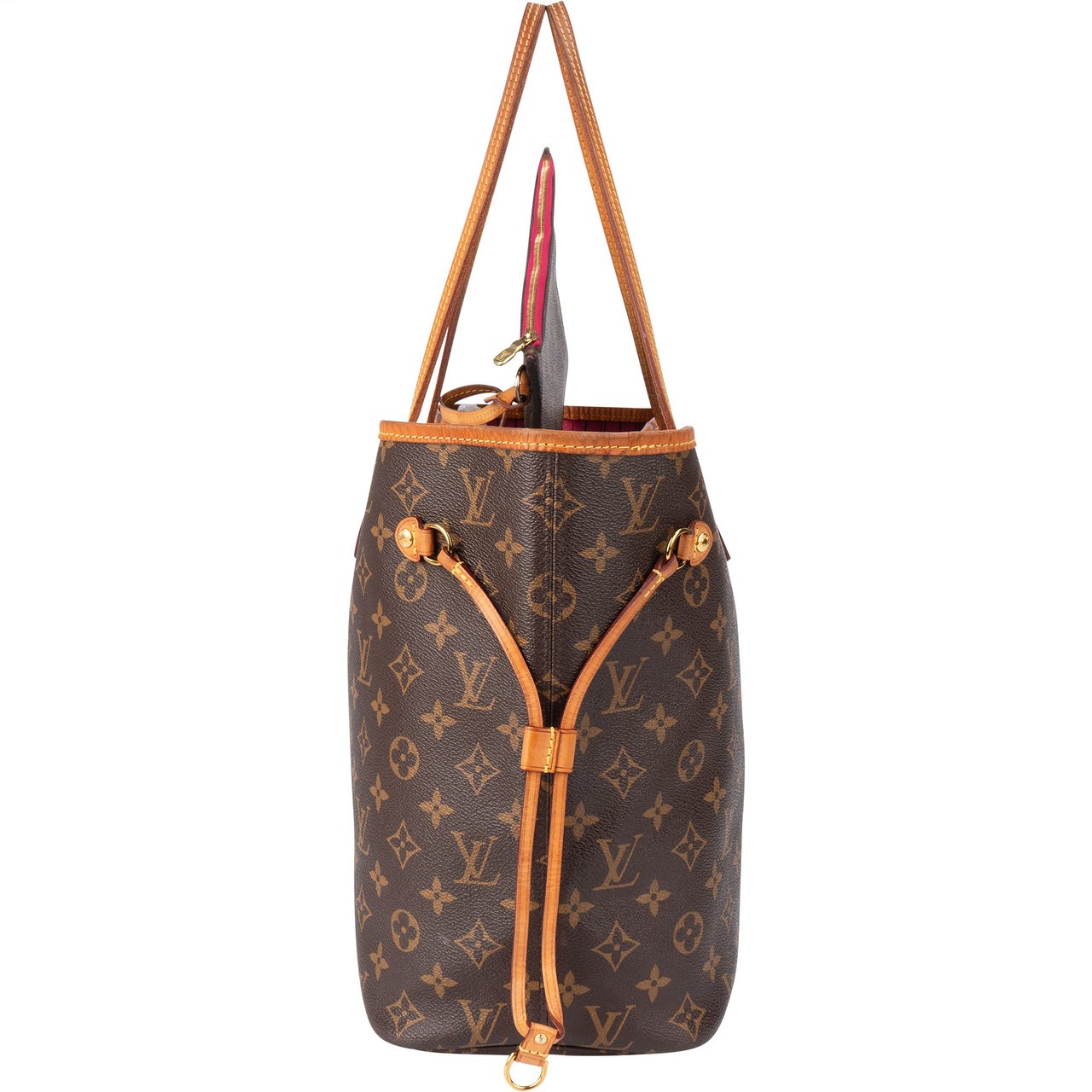 Louis Vuitton Canvas Monogram Neverfull MM Shopper Handbag Bruin