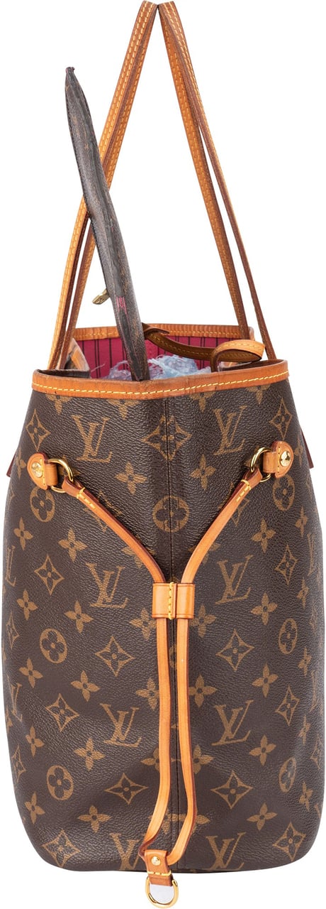 Louis Vuitton Canvas Monogram Neverfull MM Shopper Handbag Bruin