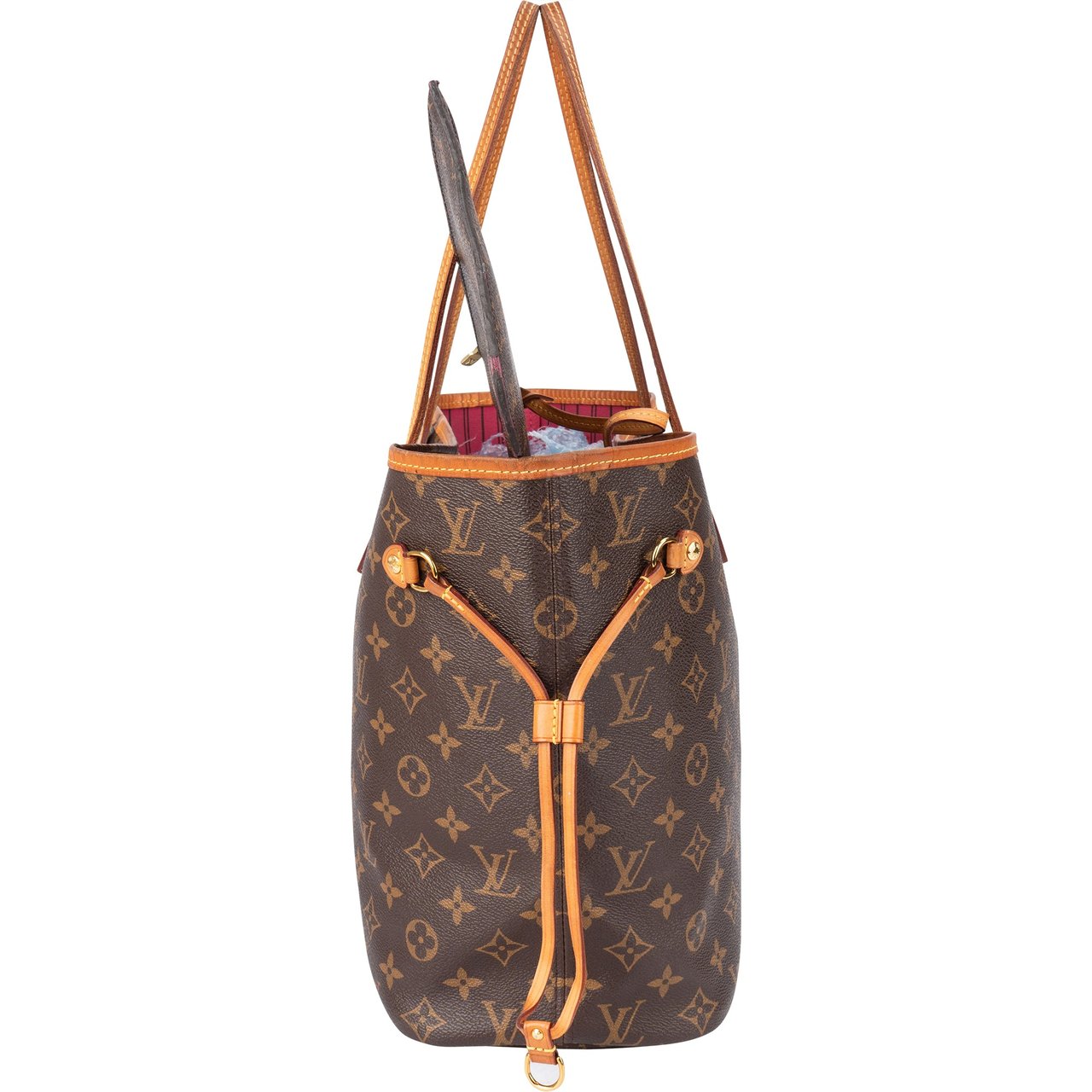 Louis Vuitton Louis Vuitton Canvas Monogram Neverfull MM Shopper Handbag Bruin