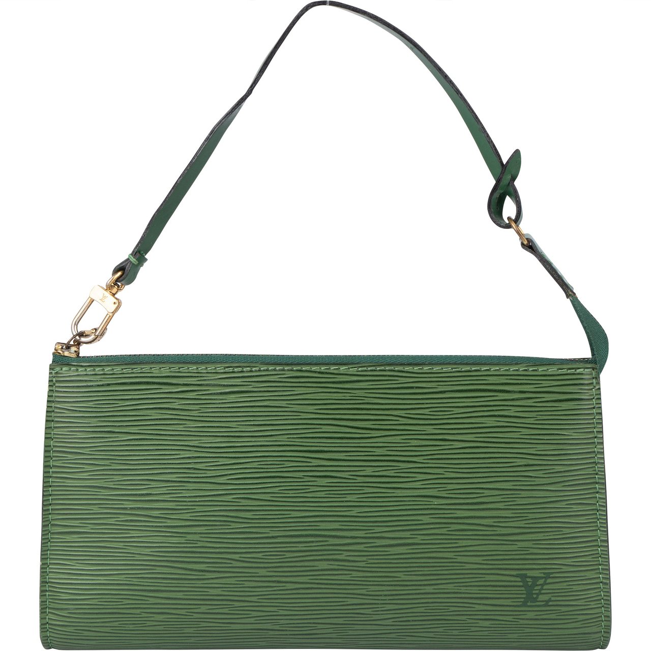 Louis Vuitton Louis Vuitton Green Epi Leather Pochette Accessoires Handbag Groen