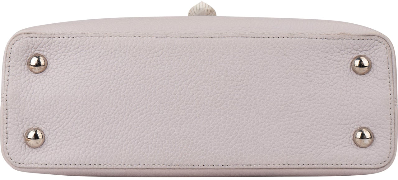 Louis Vuitton Louis Vuitton Limited Flower Grey Taurillon Leather Capucines PM Handbag Donkergrijs