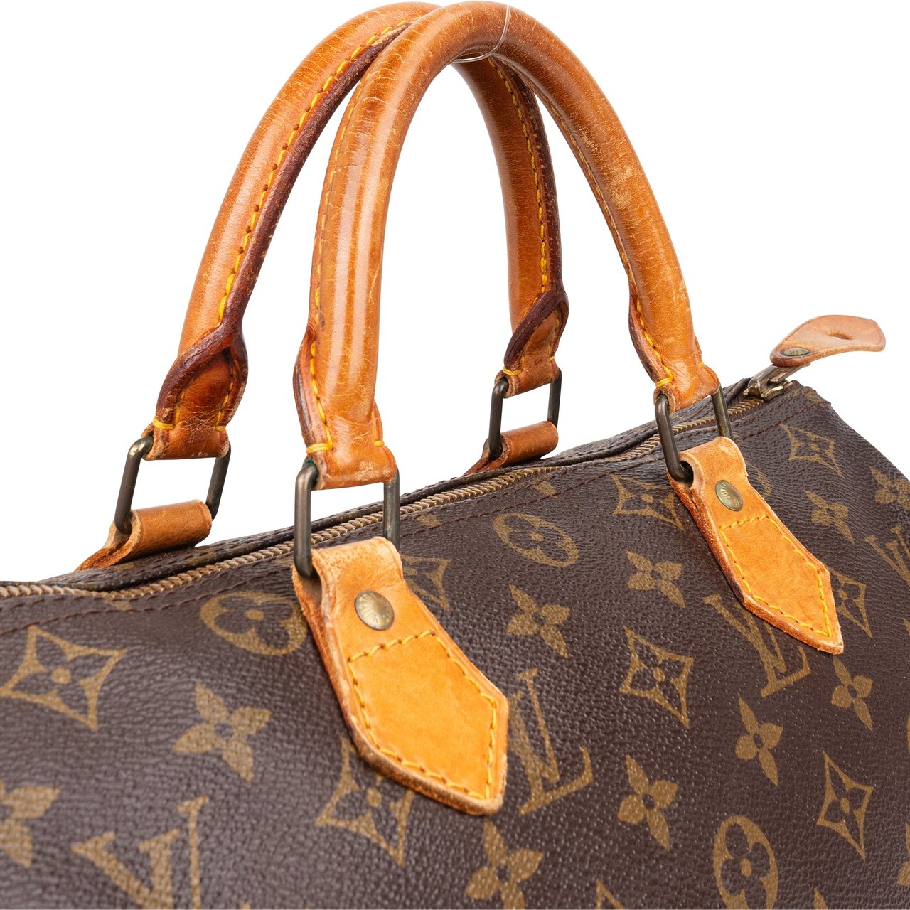 Louis Vuitton Louis Vuitton Canvas Monogram Speedy 30 Handbag Bruin