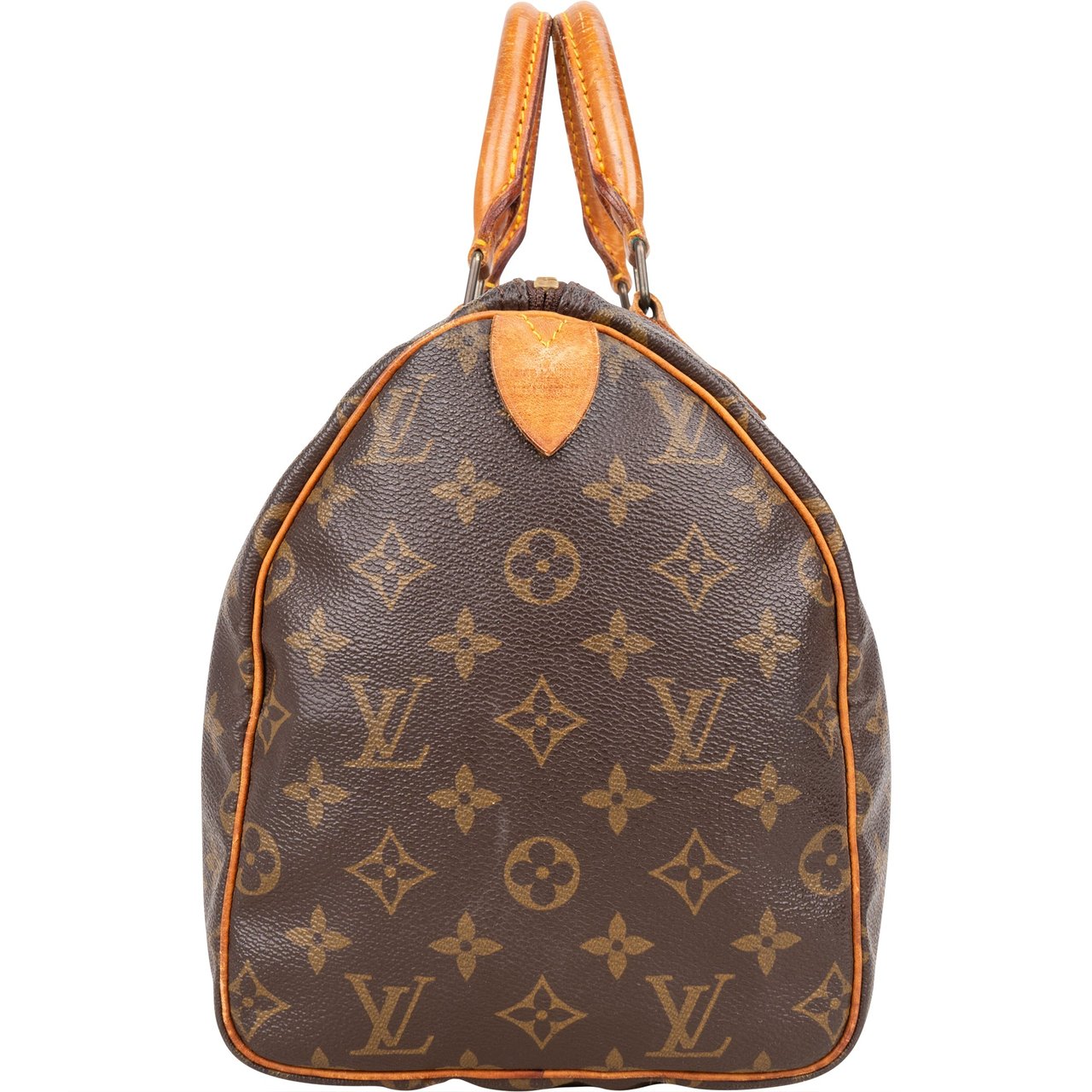 Louis Vuitton Louis Vuitton Canvas Monogram Speedy 30 Handbag Bruin