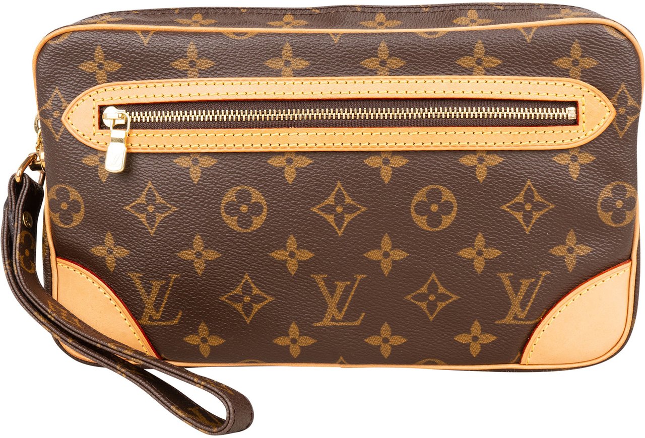 Louis Vuitton Louis Vuitton Canvas Monogram Marly Dragonne Clutch Bruin