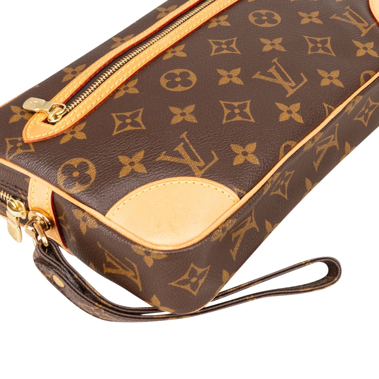 Louis Vuitton Louis Vuitton Canvas Monogram Marly Dragonne Clutch Bruin