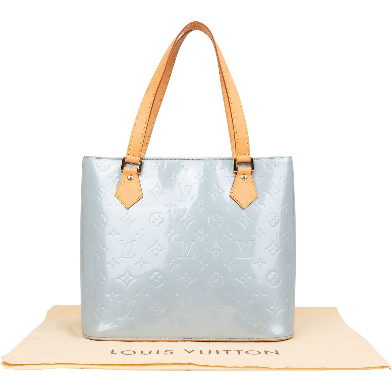 Louis Vuitton Louis Vuitton Vernis Monogram Houston Handbag Blauw