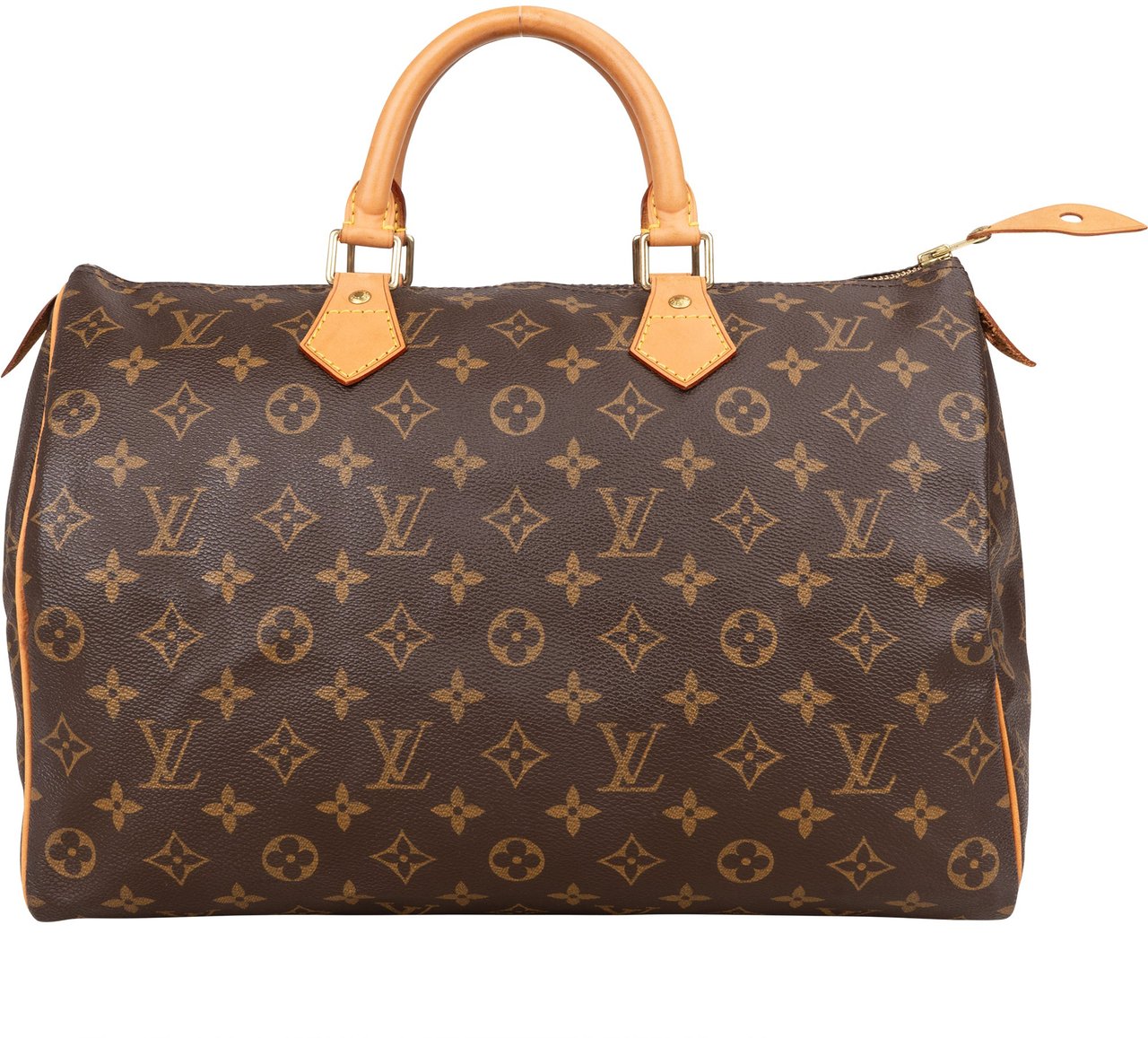 Louis Vuitton Louis Vuitton Canvas Monogram Speedy 35 Handbag Bruin