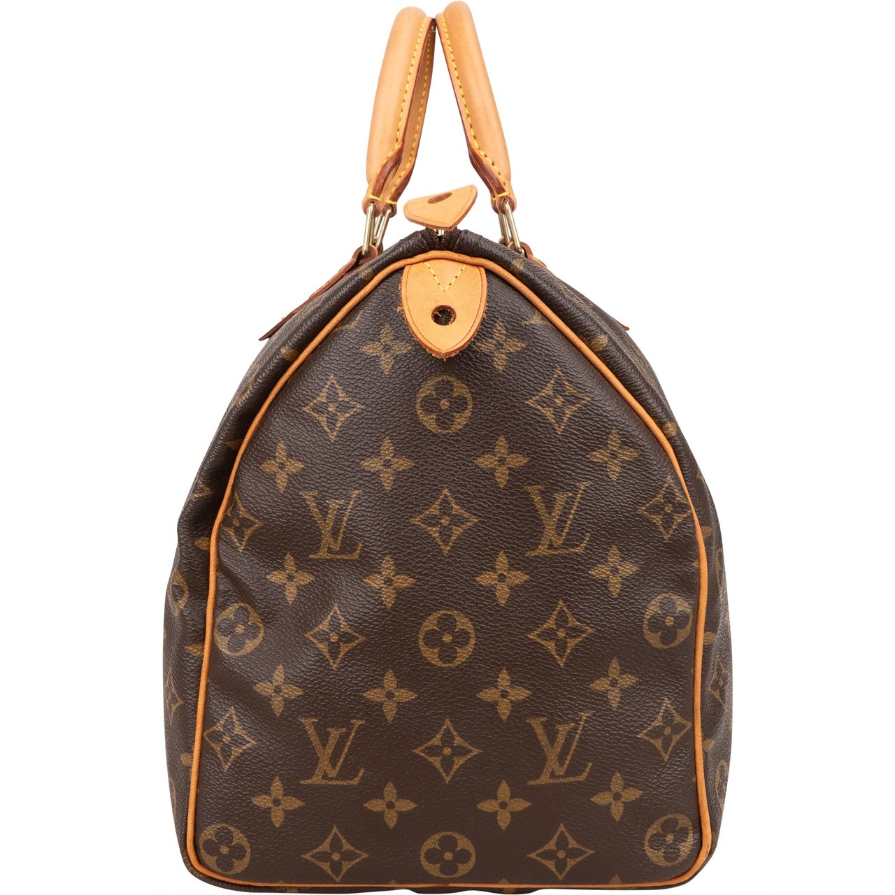 Louis Vuitton Louis Vuitton Canvas Monogram Speedy 35 Handbag Bruin
